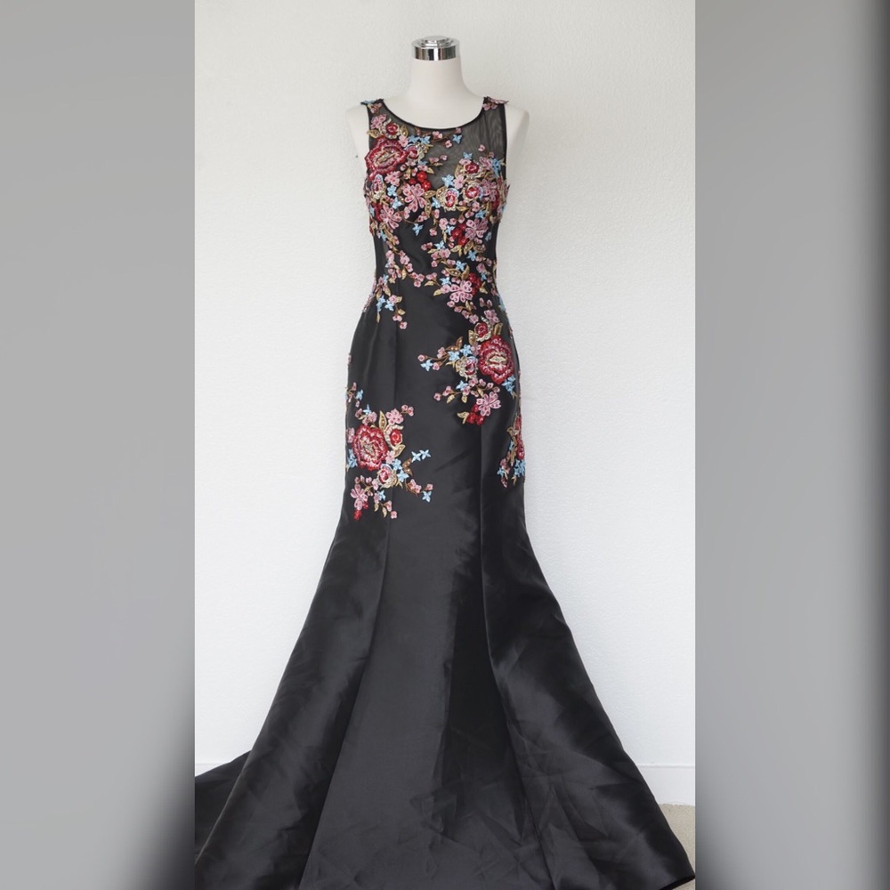 Multi Colored Floral Evening Gown (One of a kind!)